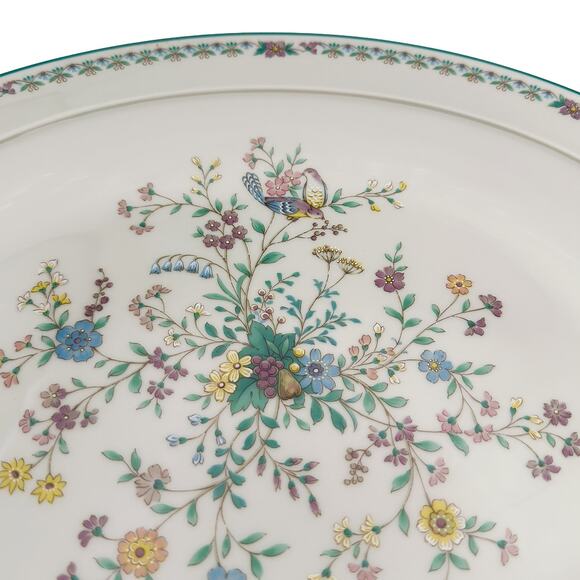 Vintage Noritake Japan Paradise Green 8223 W80 Floral Oval Serving Platter Dish - Picture 4 of 11